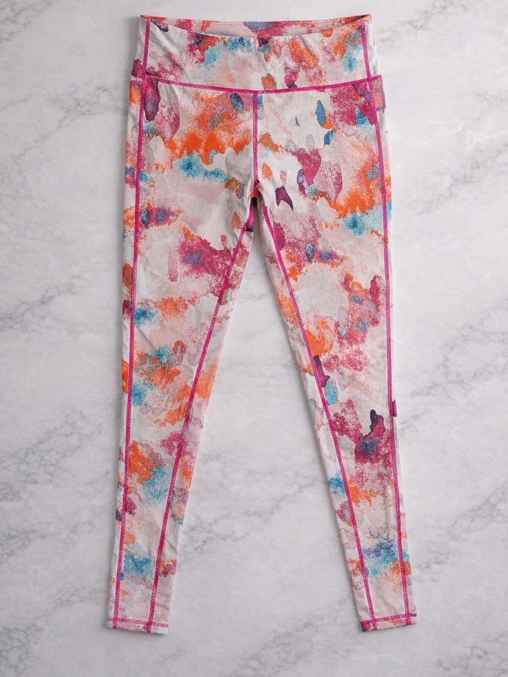 Tek Gear Colorful Abstract Print Leggings | Pink Stitch | Athletic Yoga Pants